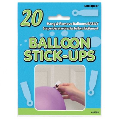 Balloon Stick-Ups Party Pack – Pack of 20 – Adhesive Wall Hangers for Easy Celebration Decorations
