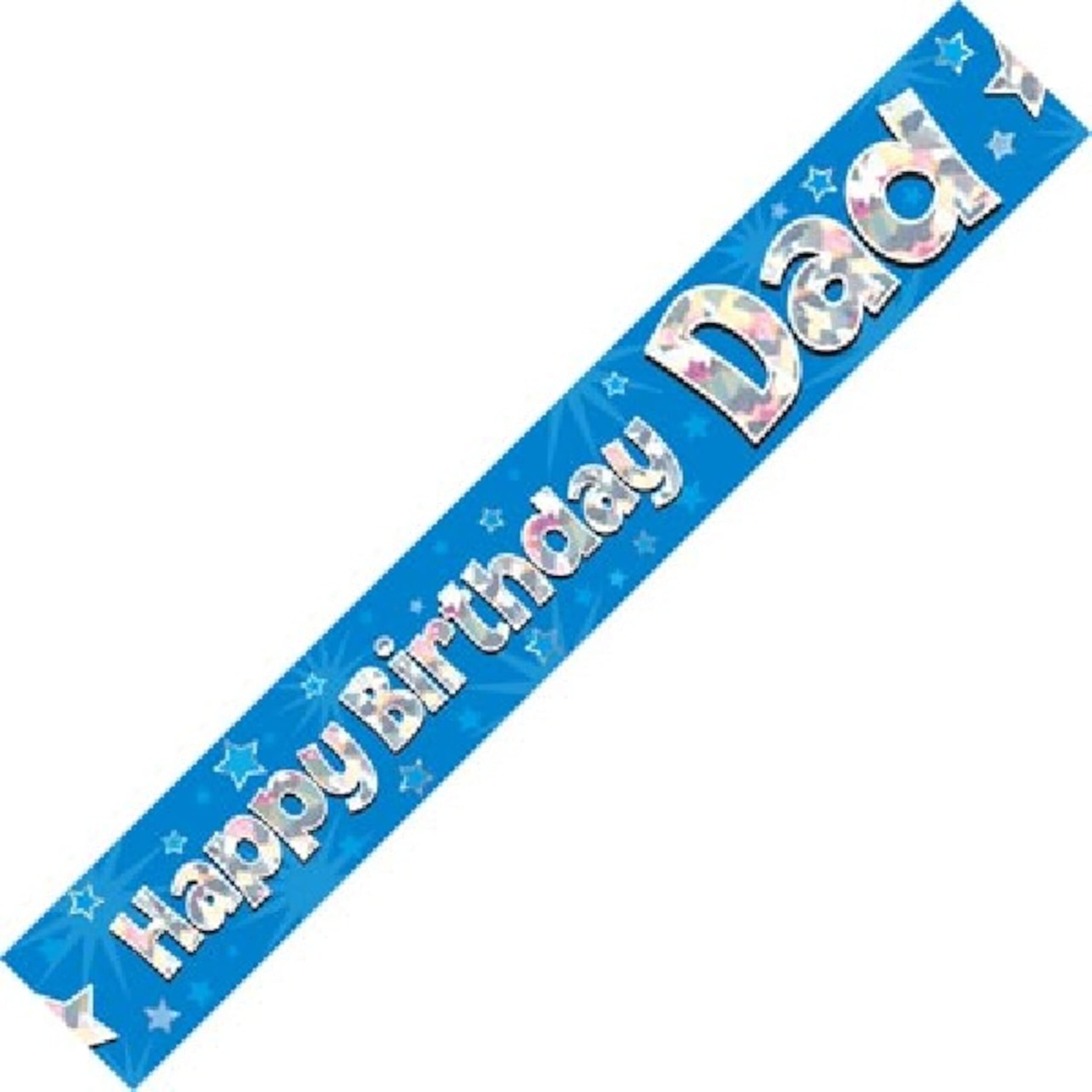 OakTree 625068″ Happy Birthday Dad Banner, Blue, 9 ft