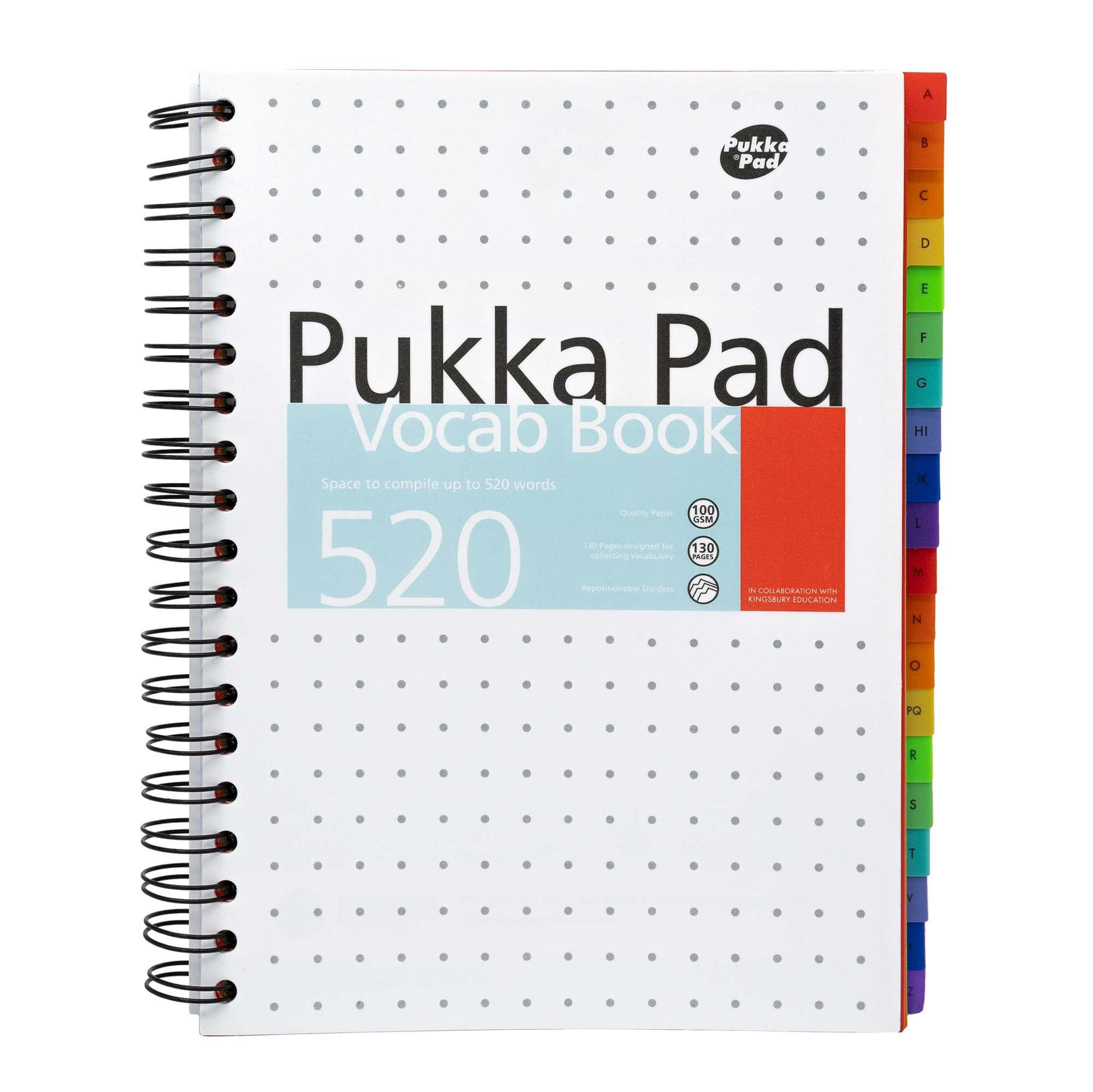 Pukka Pad B5 Vocabulary Book with 520 Word Capacity ?  100GSM
